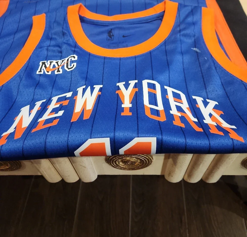 Nike Blue & Orange New York #11 Basketball Jersey